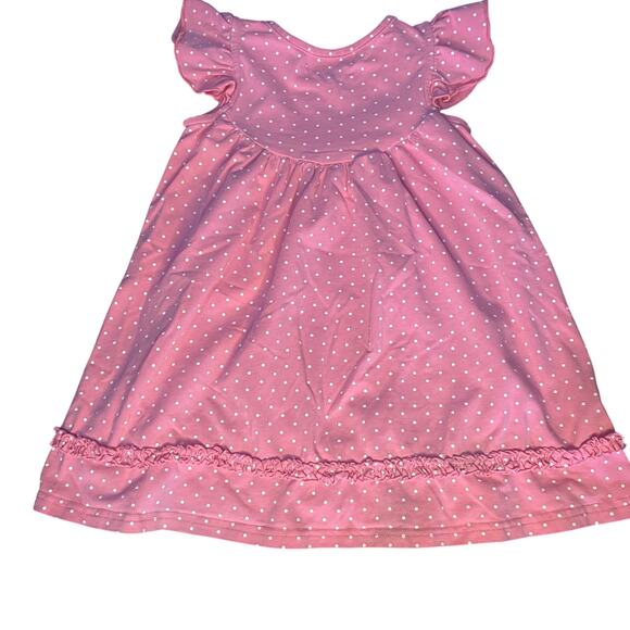 Lily & Londyn's pink polka dot ruffle cap sleeve girls dress SIZE 3T - Picture 4 of 4